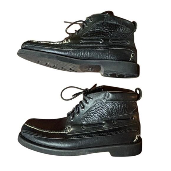 L. L. Bean Chukka Black Leather Boots Jackman Ranger Moccasin Men's Size 8.5 - Picture 8 of 13